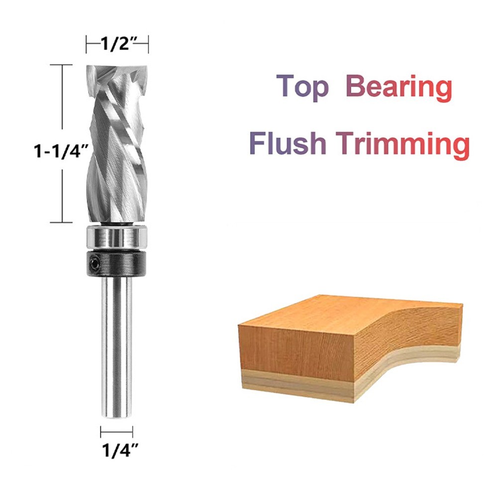 For Particleboard And Solid Wood Projects Spiral Flush Trim Router Bit gallery