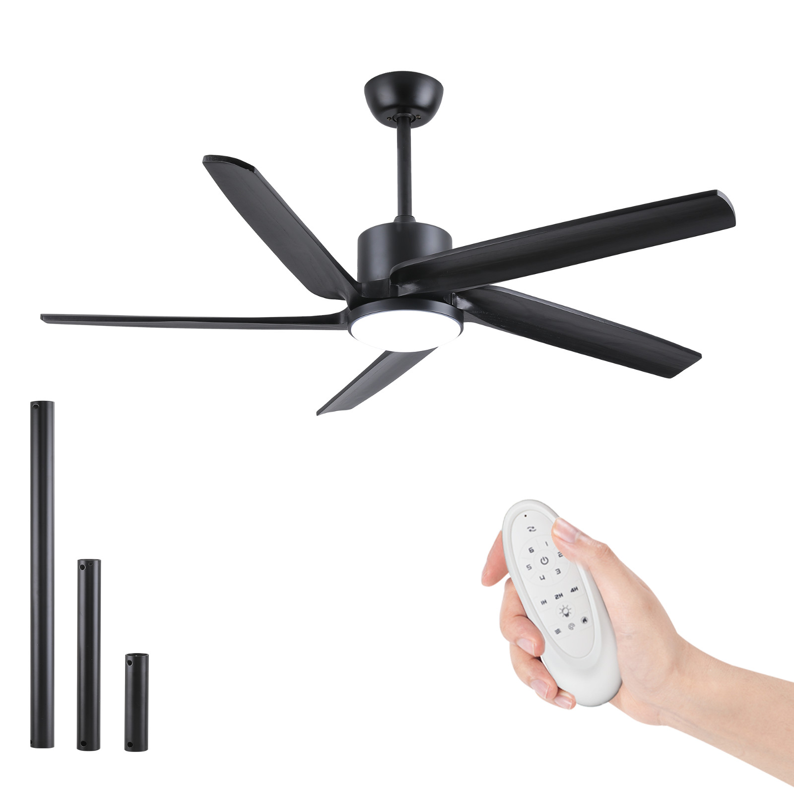 Wood Ceiling Fan with Light & Remote Quiet Reversible DC Fan Dimmable Clearance gallery