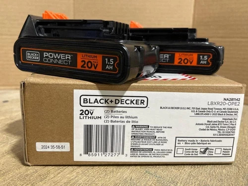 BLACK + DECKER 20V Max Power Connect Lithium-Ion Battery LBXR20 1.5Ah - 2 Pack gallery