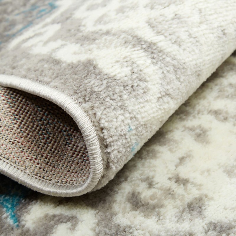Home Dynamix Boho Andorra Transitional Damask Area Rug Grey/Blue 27X47 gallery
