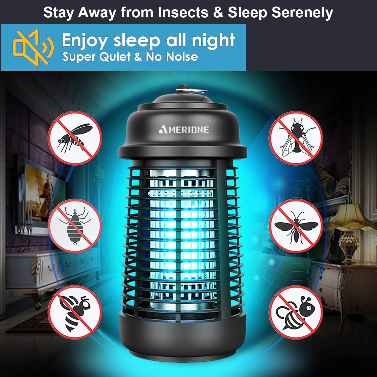 Bug Zapper for Indoor and Outdoor, 20W Electric Mosquito Zapper, Waterproof gallery
