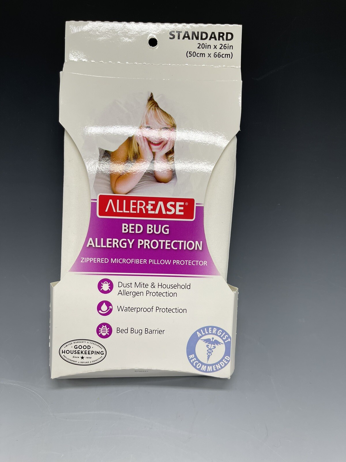 AllerEase Allergy & Bed Bug Protection Zippered Pillow Protector Standard gallery