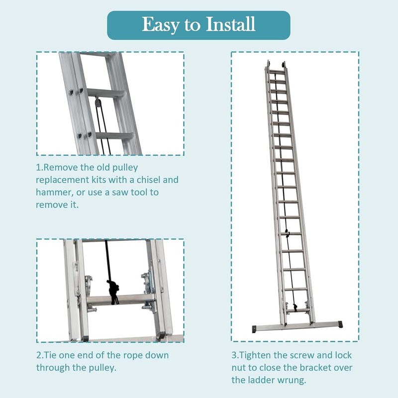 Extension Ladder Pulley Kit Replacement for 31-12 Pulley Assembly Parts gallery