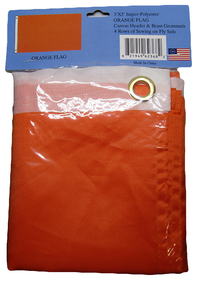 3x5 Orange Plain Solid Color Flag House Banner Grommets Super Polyester 5X3 100D gallery
