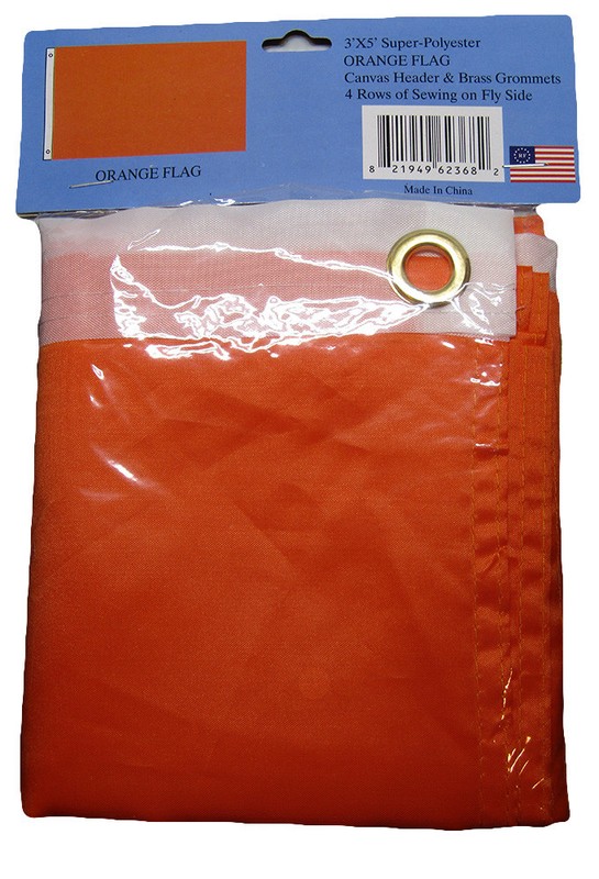 3x5 Orange Plain Solid Color Flag House Banner Grommets Super Polyester 5X3 100D gallery