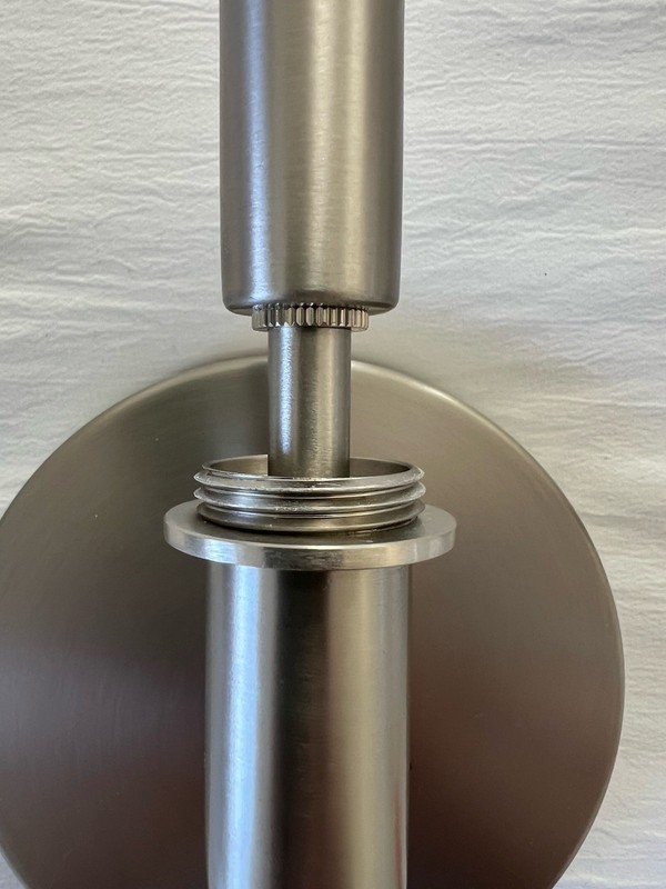Visual Comfort Vetra Wall Sconce, Brushed Nickel, Artisan Gold Wire Glass Shade gallery