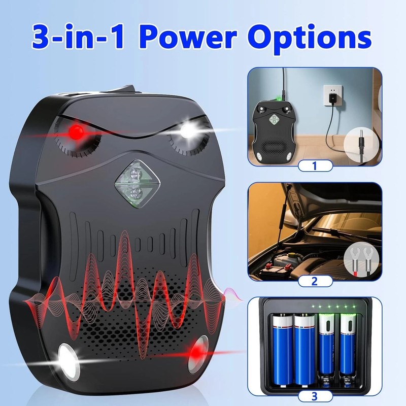 2 PACK CAR ULTRASONIC MOUSE RAT REPELLER VEHICLE PEST ANIMAL DETERRENT REPELLENT gallery