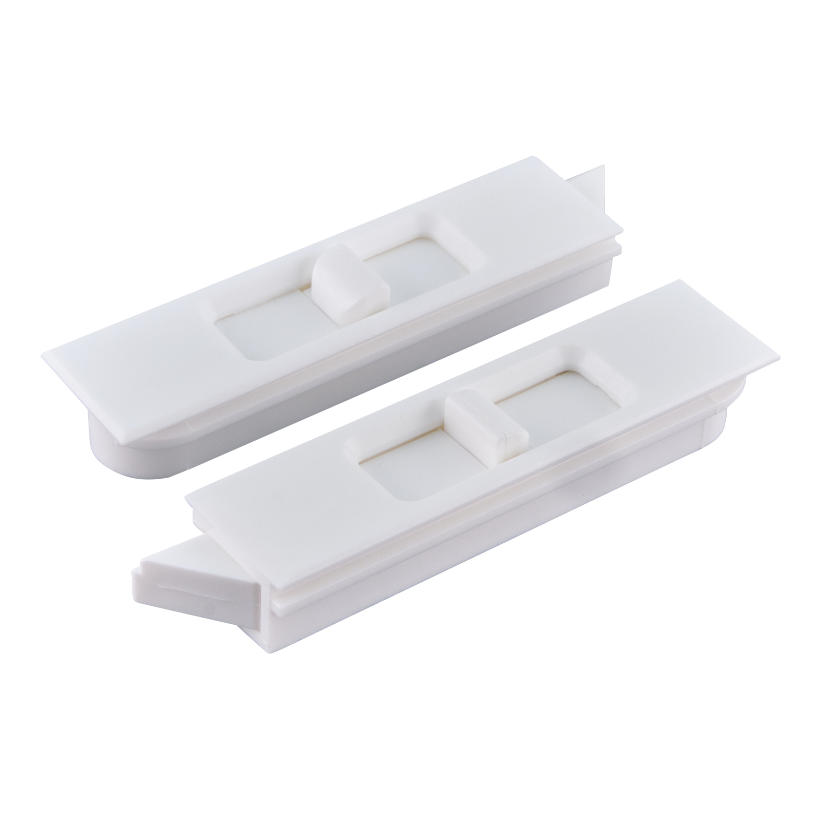 Silver Line Snap-In Tilt Latch Standard Nose Left and Right Hand Set (Pair) Whit gallery