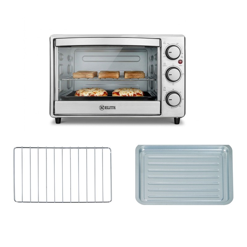 Kitchen Elite 6-Slice Compact Countertop Toaster Oven with Stainless Steel Tray gallery