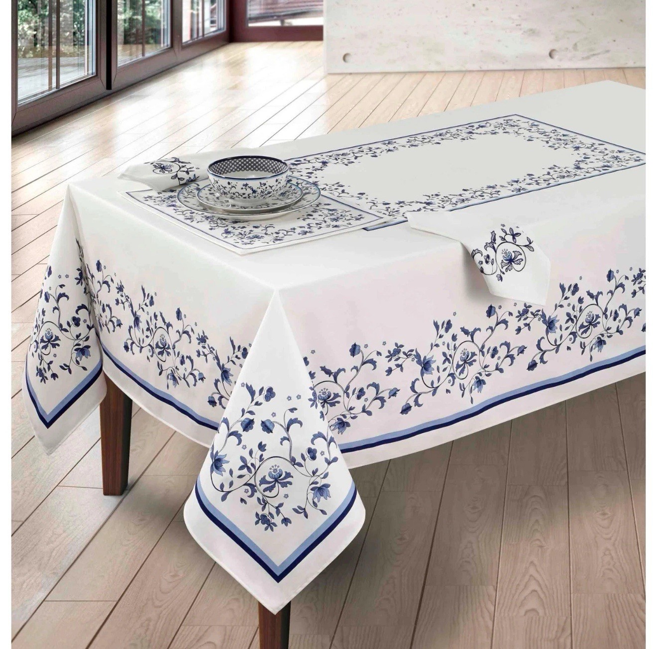 Spode® Blue Portofino 4-Pack Napkin Set 19”x 19” Poly-Cotton Blend New Sealed gallery