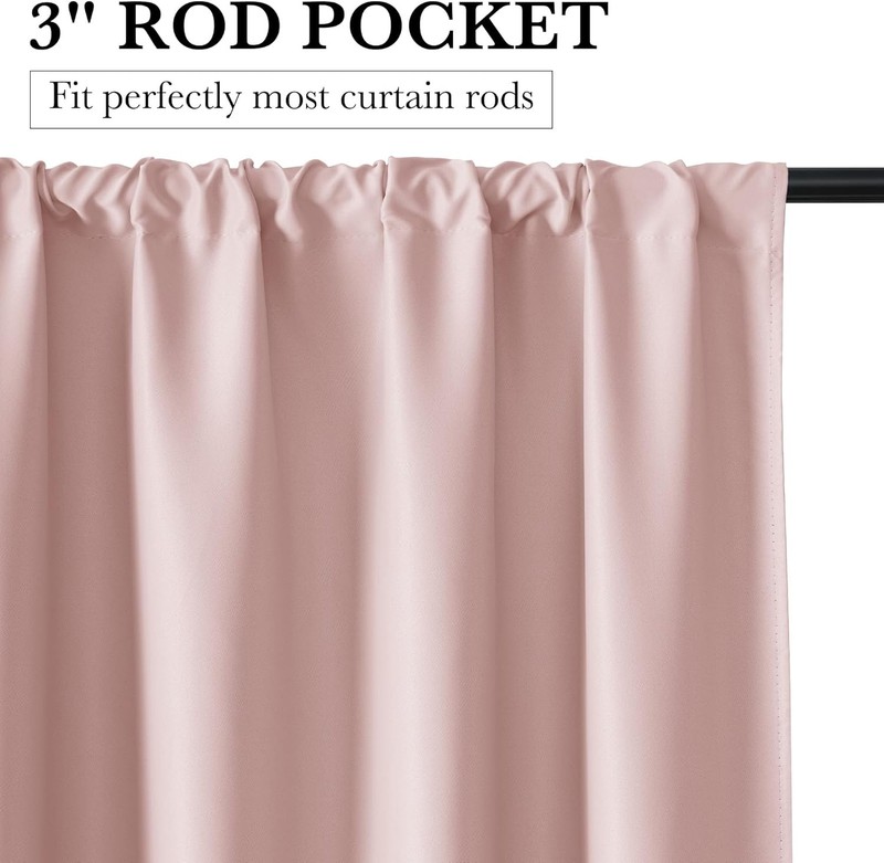 100% Blackout Short Curtains for Window, Thermal Insulated Total gallery
