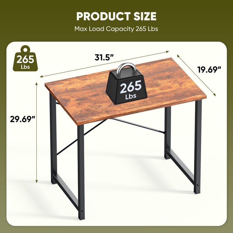 Home Office Computer Desk with Storage Bag and Hook - 40/47/55/63inch Sizes gallery