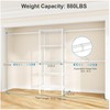 M2 Wall Mounted Closet System, White, 5 Shelves, 4 Rods gallery