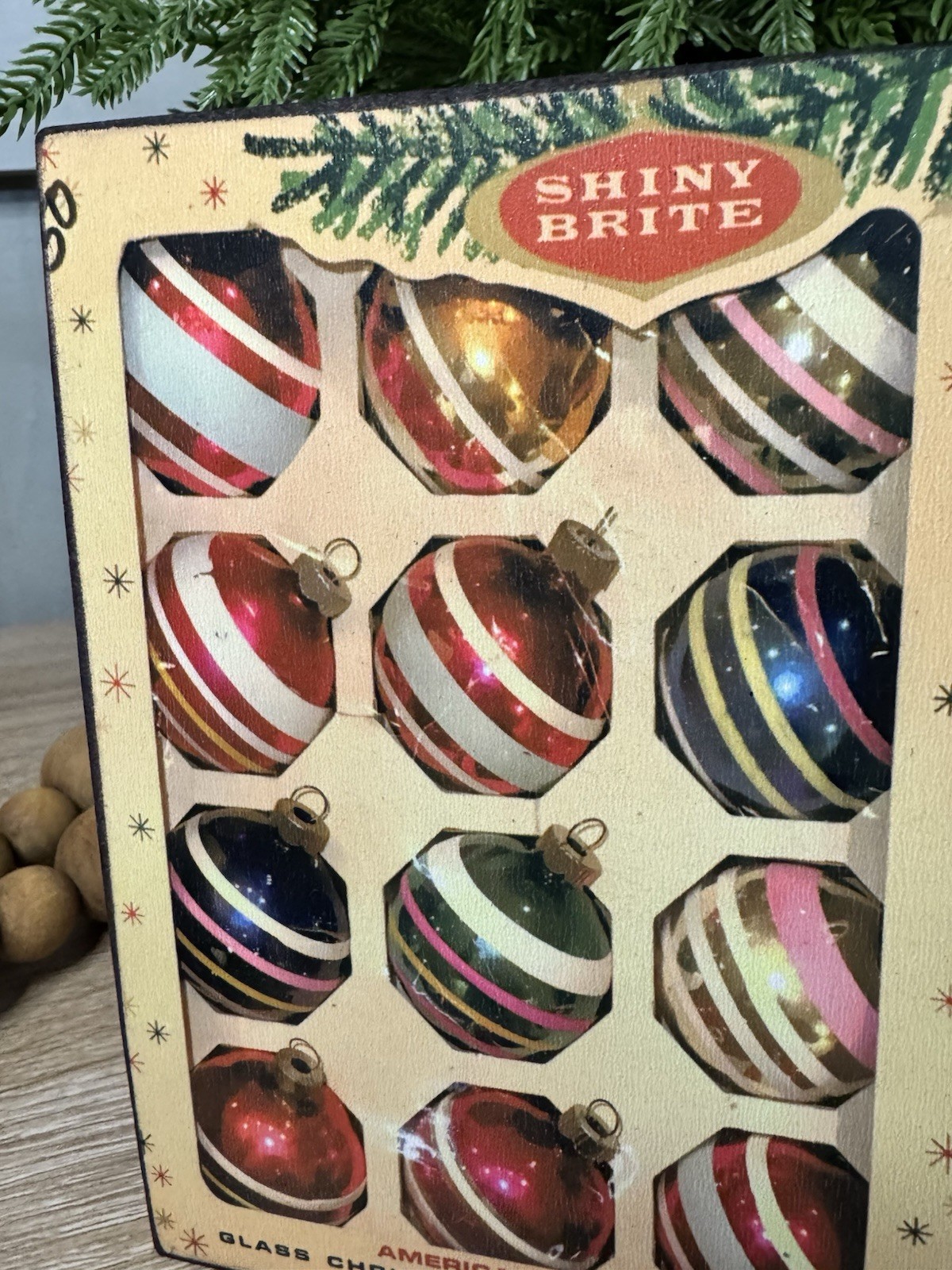 Vintage Inspired Shiny Brite SIGN Handmade gallery