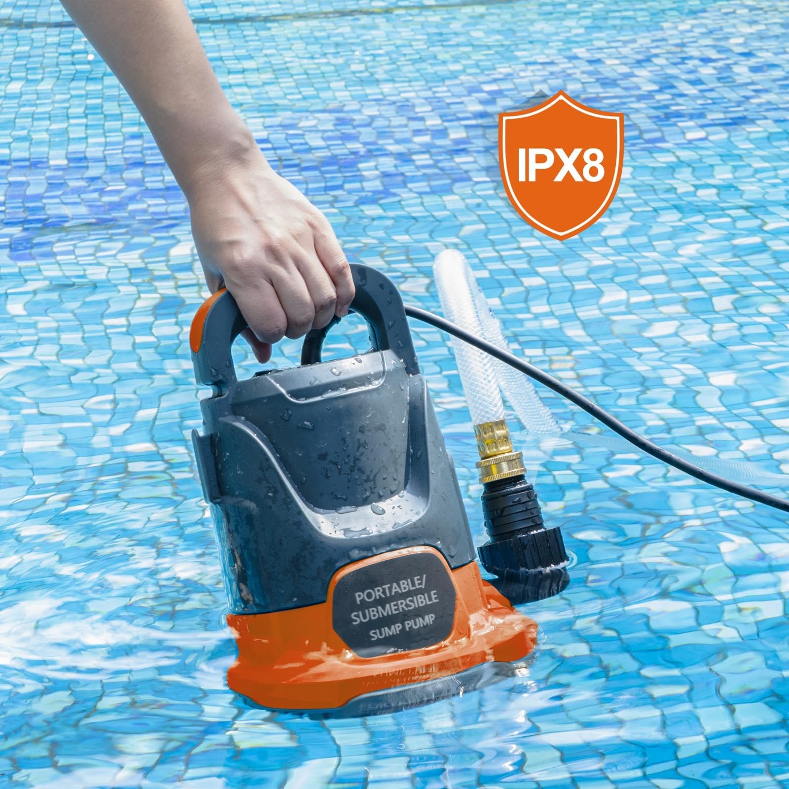 Sump Pump Submersible 1HP 3700GPH Utility Water Pump Portable Transfer Electr... gallery