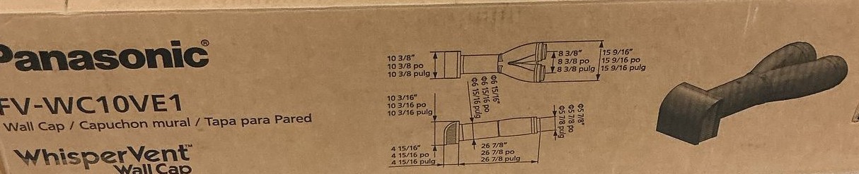 Panasonic Exterior Wall Cap for WhisperComfort FV-06VE1 ERV Exhaust & Supply Air gallery