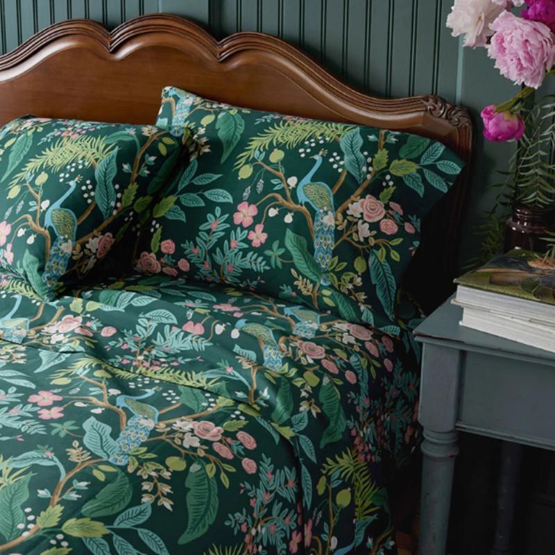 Company Peacock Classic Smooth Sateen Fitted Bed Sheet - Evergreen Queen gallery