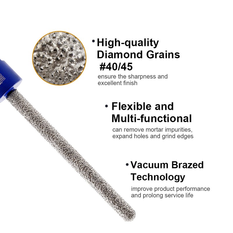 SHDIATOOL Diamond Finger Bits Mortar Raking Bit Milling for Brick Stone Ø7.2/8mm gallery