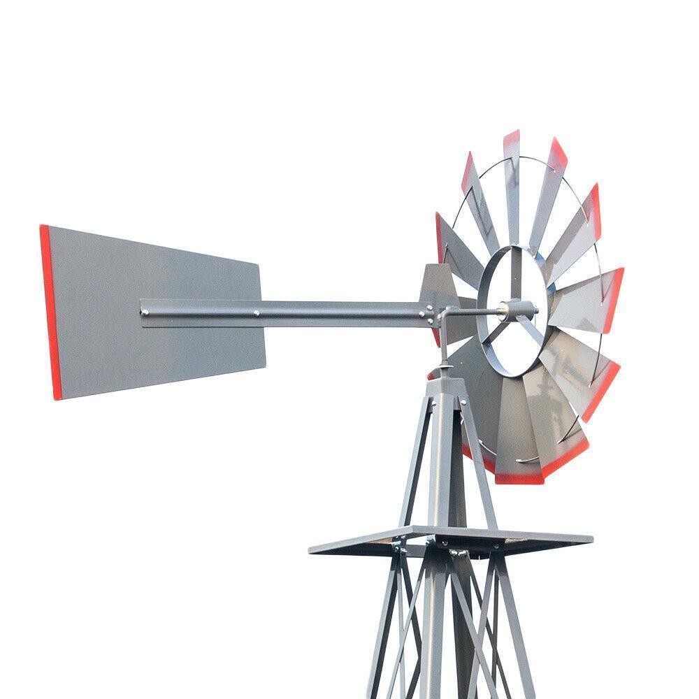 8 FT Metal Windmill Weather Vane Pinwheel for Ornamental Decor Garden Yard Decor gallery