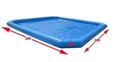 Large Inflatable Swimming Pool PVC Square Pool 23x23x1.8ft with 110V Blower for