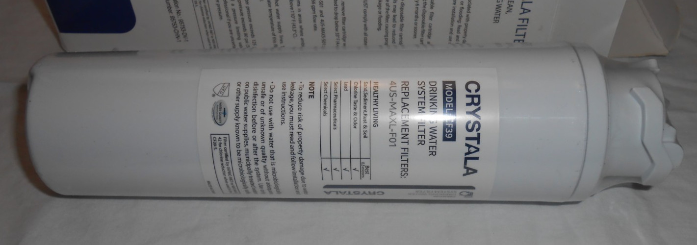 Crystala 4US-MAXL-F01 Single Stage Plus Replacement Water Filter CF39 NEW SEALED gallery