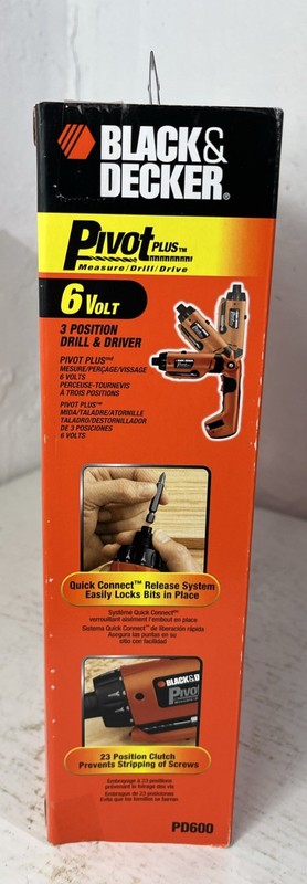 BLACK & DECKER Pivot Plus 6V MAX 3 Position Drill Driver (PD600) FACTORY SEALED gallery