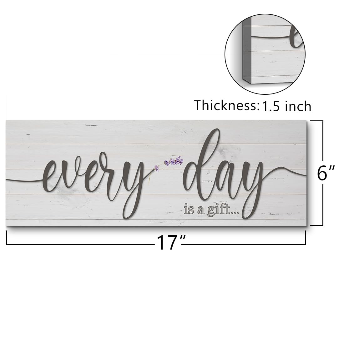 Every Day is a Gift Signs Wall Decor Inspirational Quotes Wall Plaques Family... gallery