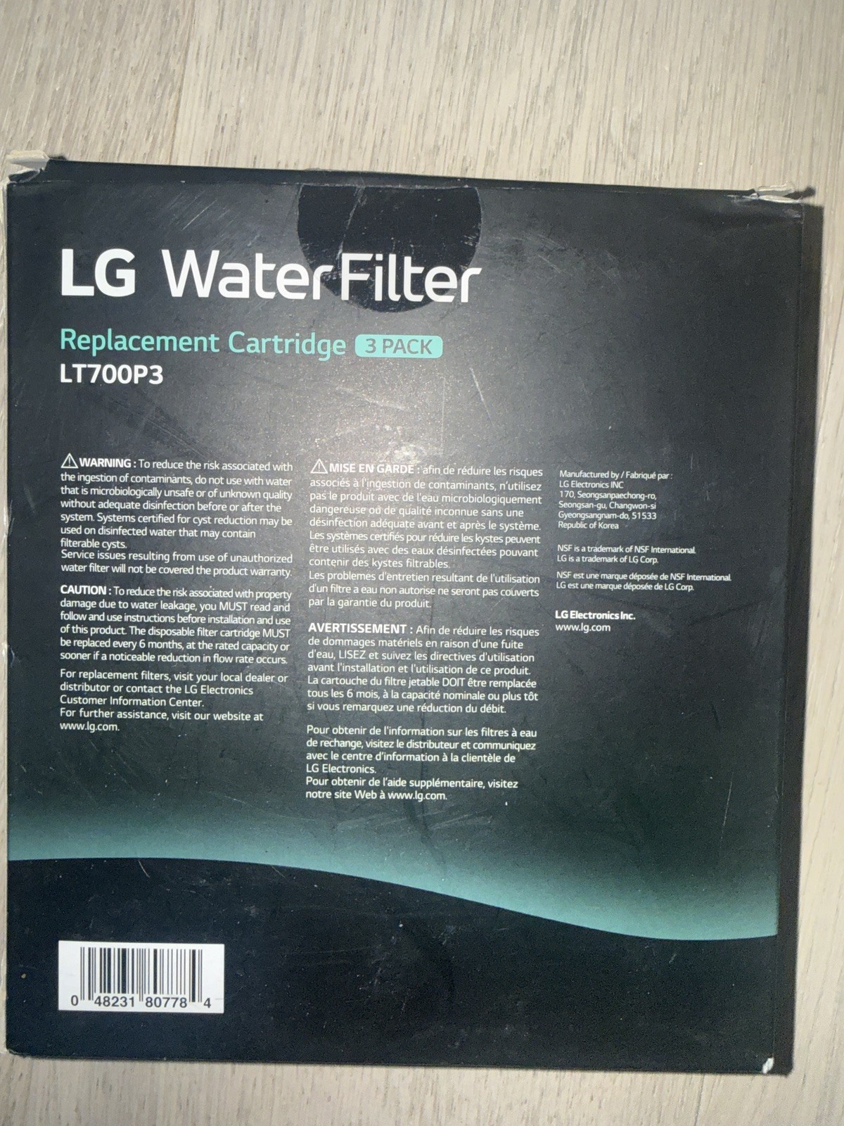 LT700P3 LG WATER FILTER OEM 3 PACK gallery