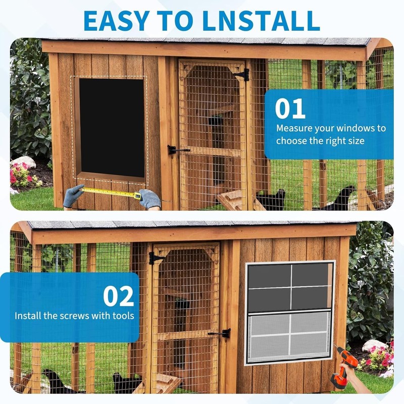 2-Pack Sliding Shed Windows with Tempered Glass & Screen for Garage & Playhouse gallery