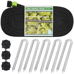 Flat Soaker Hose 75ft Leakproof Design Double Layer Sprinkler Hose Drip Hose