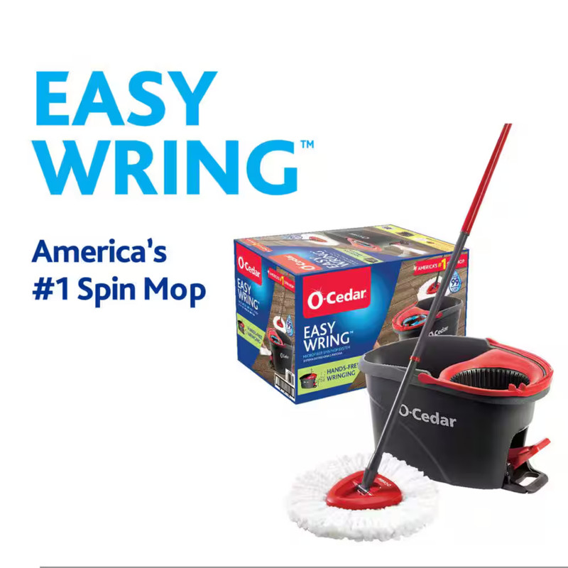 O-Cedar Easywring Floor Cleaning System with Bucket and Microfiber Spin Mop gallery