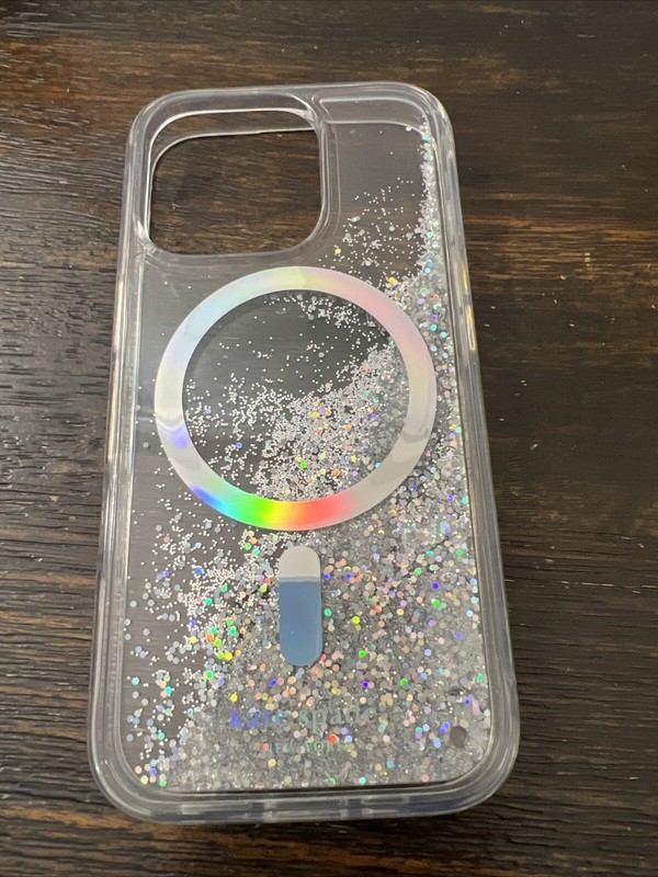Kate Spade Liquid Glitter Case w/Magsafe for iPhone 16 PRO Opal Iridescent USED* gallery