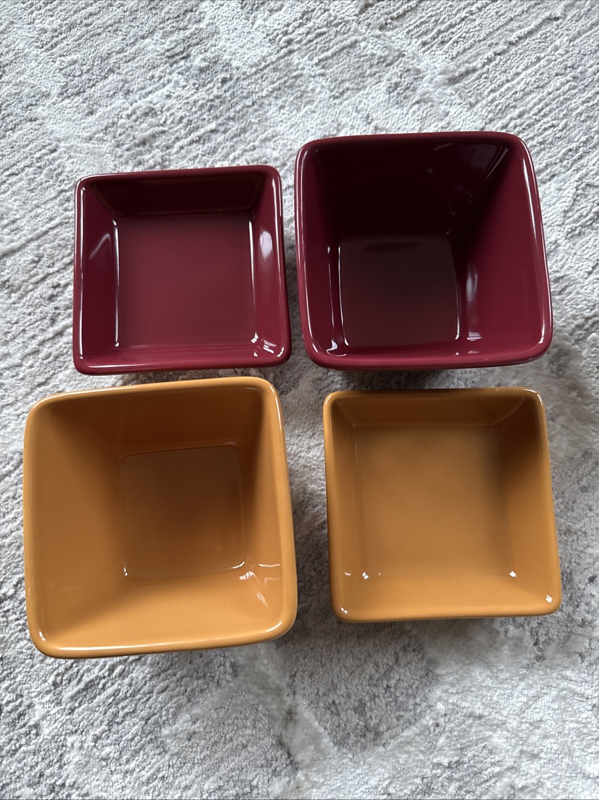 Set of (4) PAMPERED CHEF Squares~Cranberry & Caramel Simple Additions gallery
