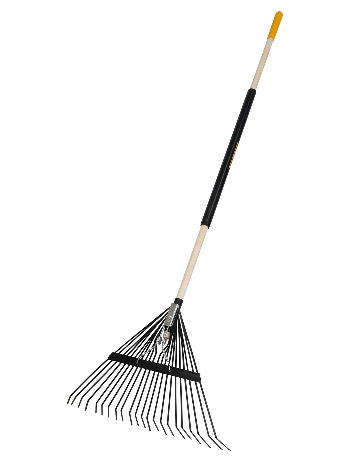 True Temper Steel Tine Leaf Rake with Hardwood/Steel Handle for Lawns, Black gallery