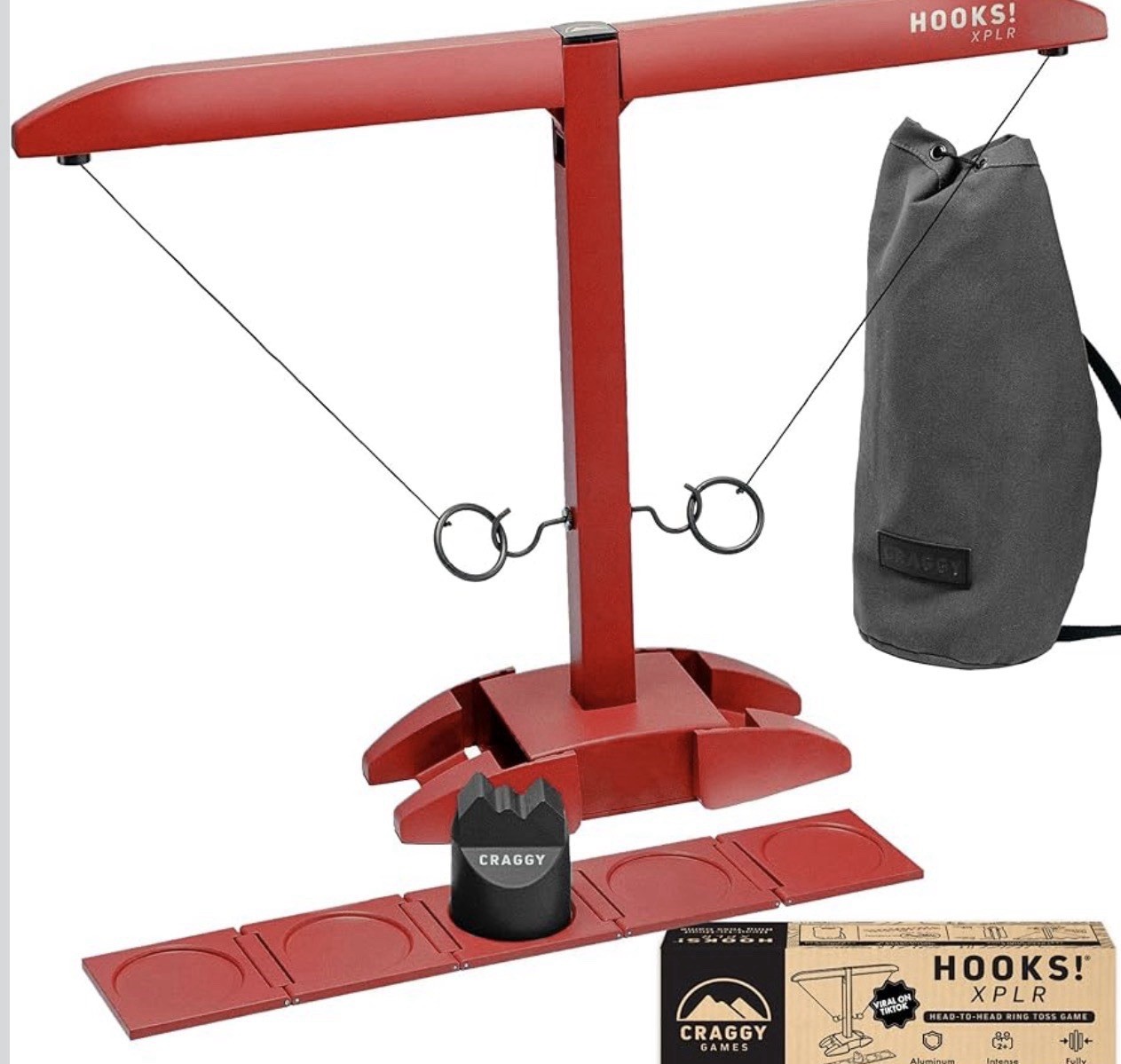 Craggy Games Ring Toss & Shot Ladder Game Hooks XPLR, Ember gallery