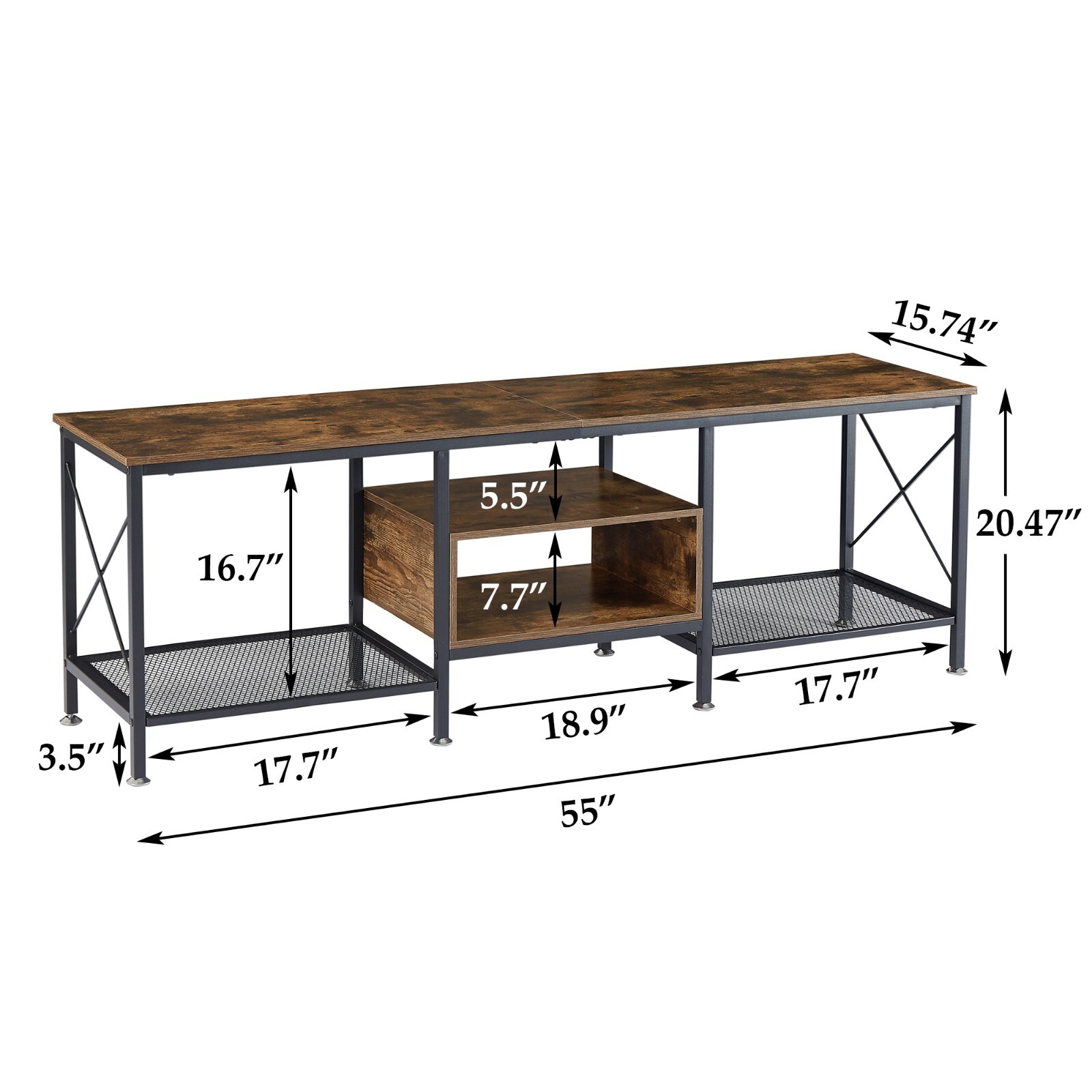 TV Stand with Power Outlet Entertainment Media Center for 55/70/85 inch TV Table gallery