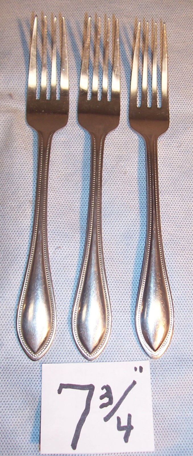 3 WALLACE AMERICAN TRADITION Dinner Place Set Forks 18/10 Stainless Steel Silver gallery