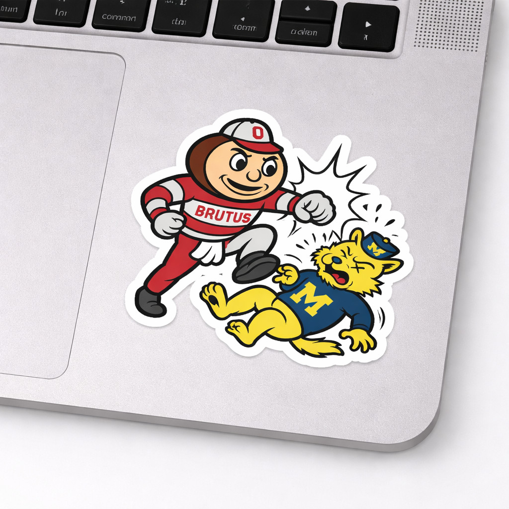 Weather Resistant Vinyl Sticker/Decal - Ohio State Michigan Football Rivalry 02 gallery