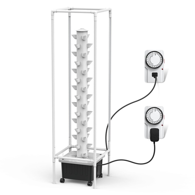 Hydroponic Growing System Tower LED Grow Lights 45 Pod Greenhouse City Farming gallery