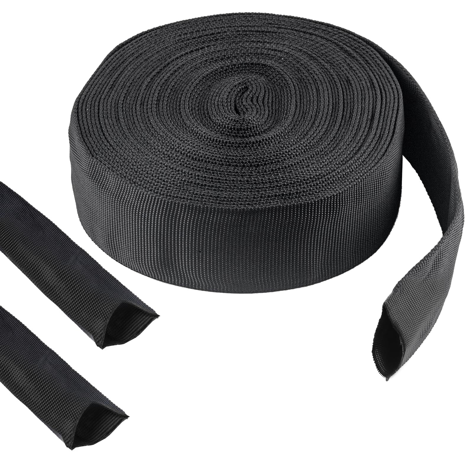 33 FT Nylon Hydraulic Hose Protector Sleeve Black Protective Cover gallery