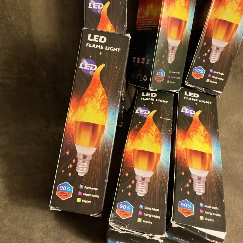 CE RoHS flame Shaped light/light bulb inbox lot of six pieces gallery