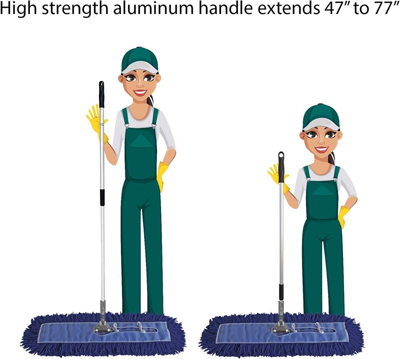 Dust Mop Kit: Industrial closed-loop dust mop, Telescoping handle, & Frame gallery