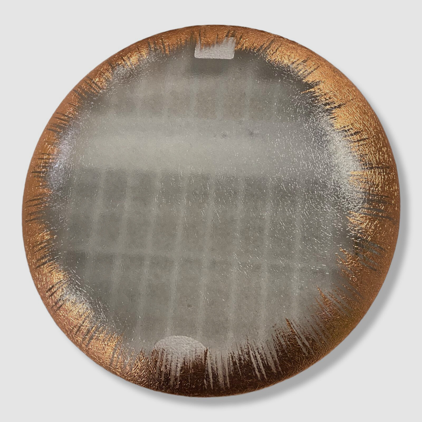 $40 Jay Import Co Orange American Atelier Selene Copper Glass Charger Plate 13In gallery