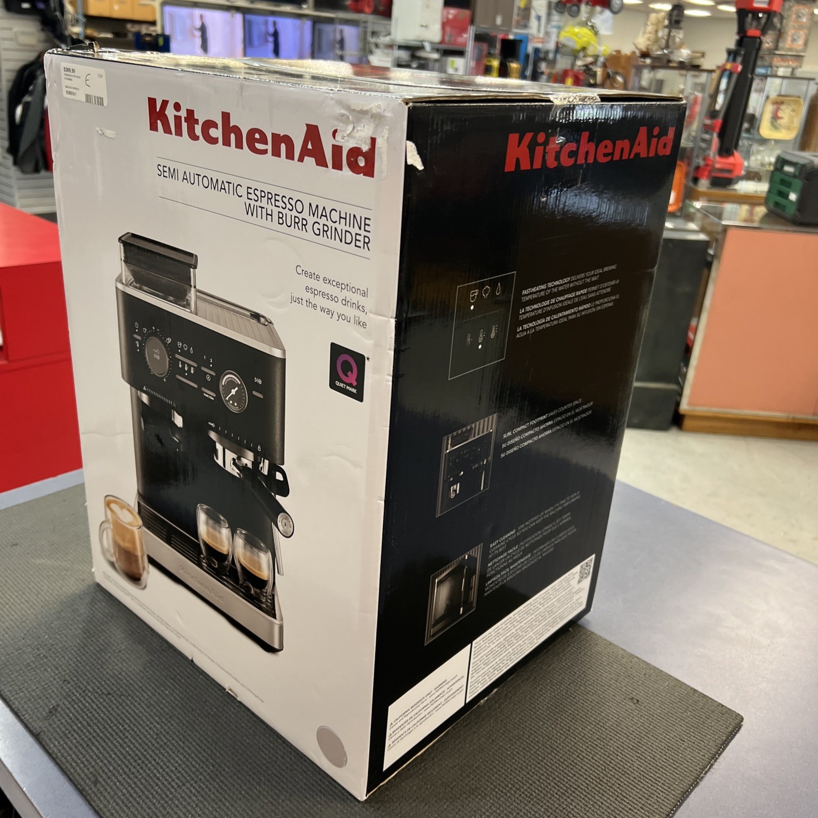 KitchenAid Semi Automatic Espresso Machine with Burr Grinder - (Black) gallery
