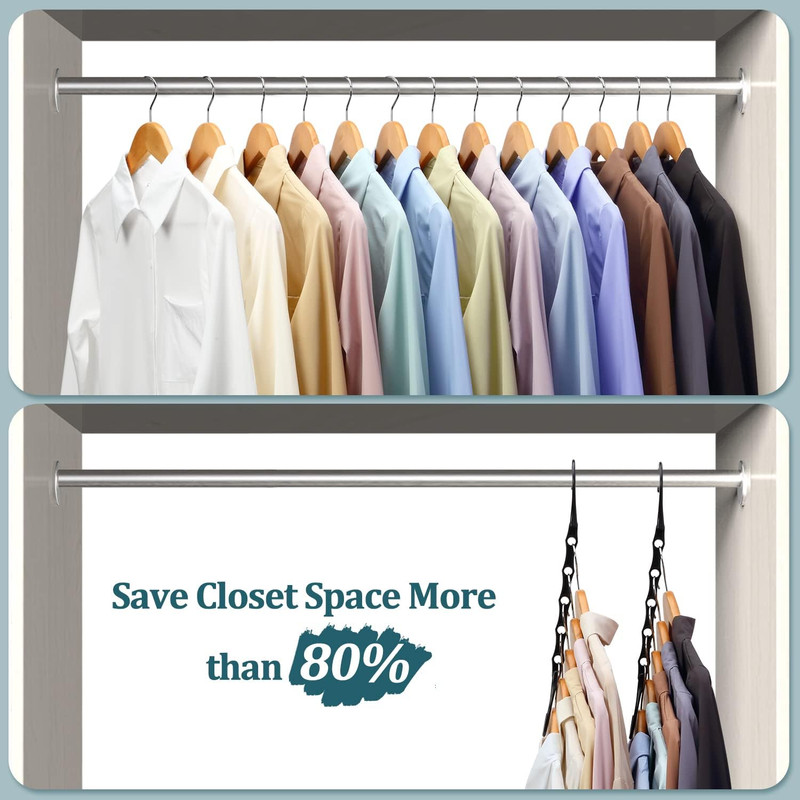6 Pack Magic Hangers Space Saving Closet Organizer gallery