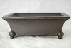 Vintage Rectangular Zisha Cactus & Succulent Bonsai Pot + Mesh 6″x 4.25″x 1.75″