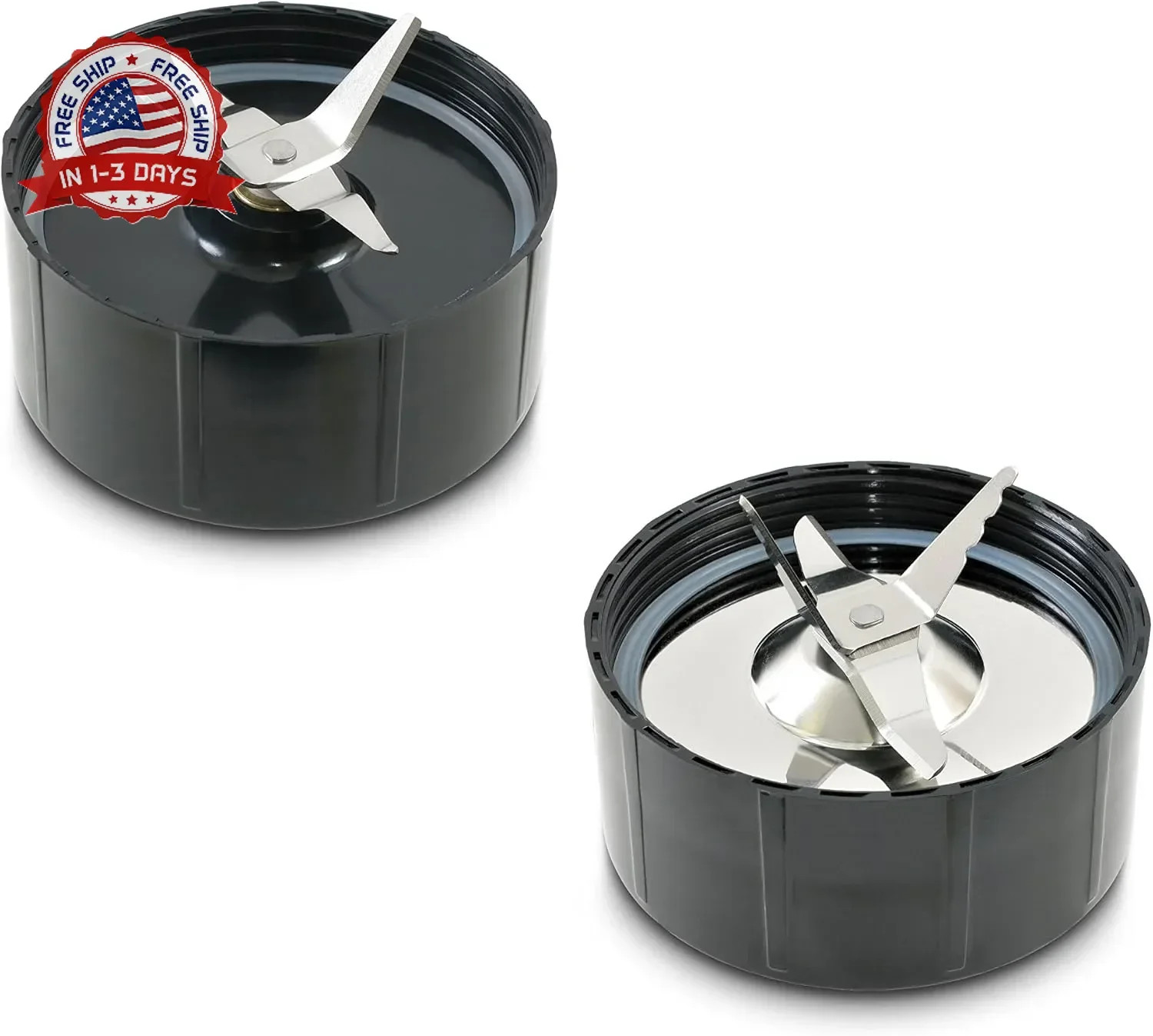 Replacement Cross Blade Ice Shaver 2 Pcs Stainless Steel for Magic Bullet Blende gallery