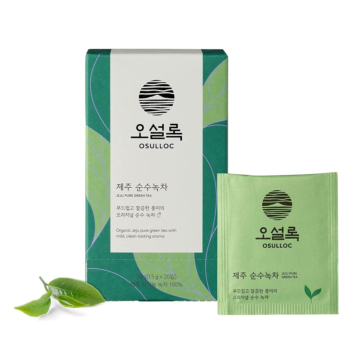 OSULLOC Pure Green Tea Premium Organic Blended Tea from Jeju 20 tea bags gallery