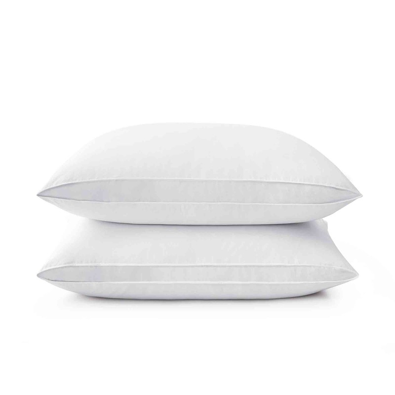 2 Pack Gusseted Goose Feather Down Bed Pillows King Size or Queen Pillows gallery