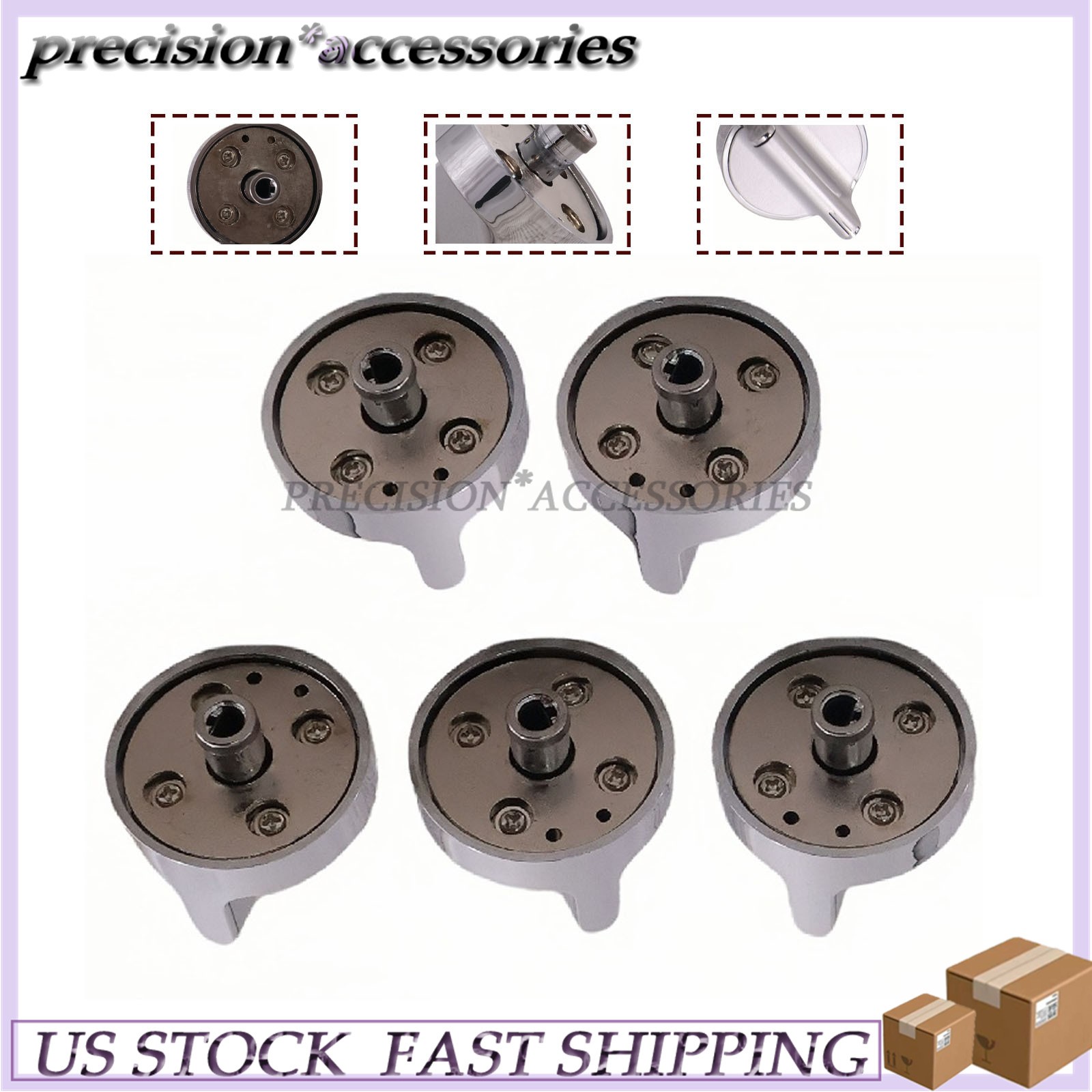 Knob Fits Whirlpool Stove/Range W10698166 W10594481 PS11756643 - 5 Pack gallery